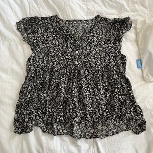 Floral baby doll summer top